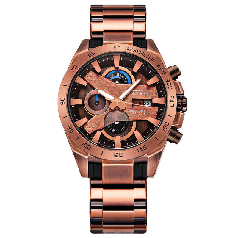 Copper Quartz Men  Watch
